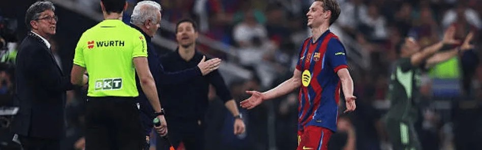 官方：巴萨中场德容因红牌停赛一场+罚款，本周的国王杯执行